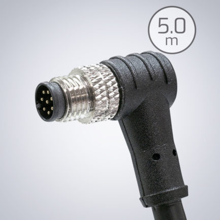 M8 GPIO 8-pin Cable [Right Angle, Down] - 5.0m