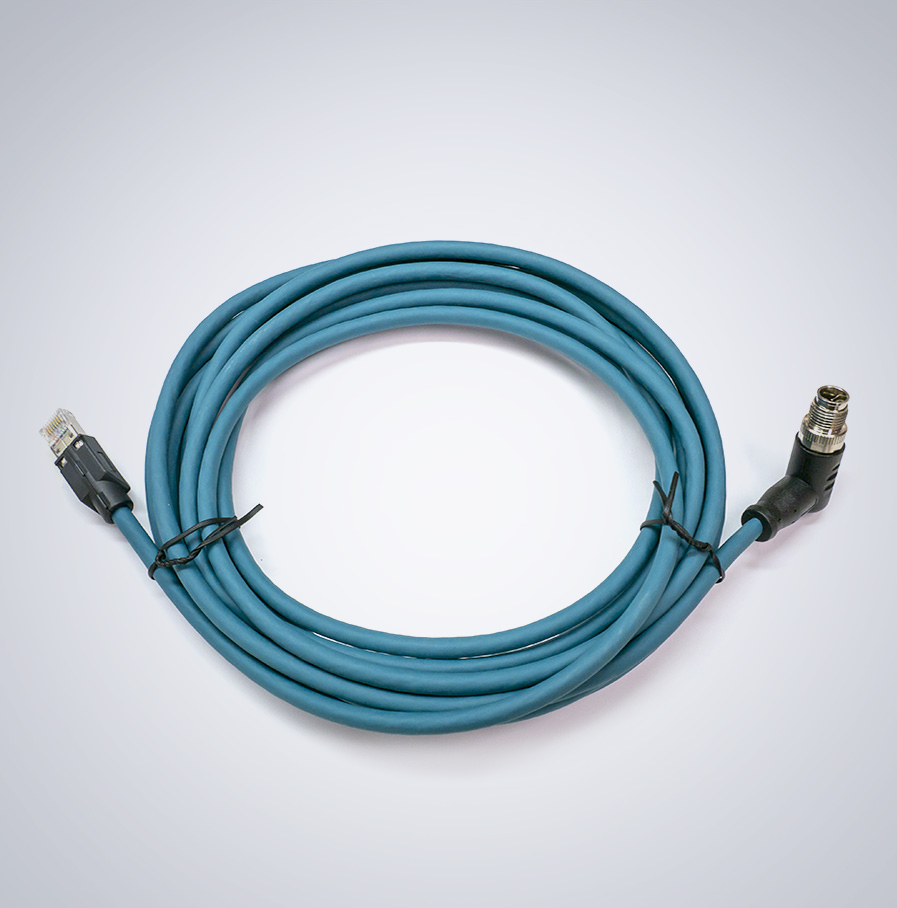 CAB-MR-5M-15M-RA2 Right Angle M12 Cable Ethernet