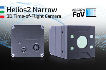 2025年03月12日 – LUCID 推出 Helios2 Narrow 3D ToF 相机，搭载索尼 IMX556 DepthSense 传感器，具备 31° × 24° 窄视场角与 IP67 工业设计，实现高精度实时 3D 点云测量，适用于空间受限与高精度应用场景。