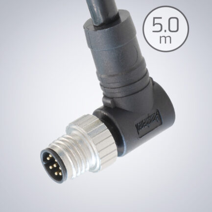 M8 GPIO 8针电缆【直角，上（Triton）/下（Atlas & Helios）】– 5.0m（Amphenol）