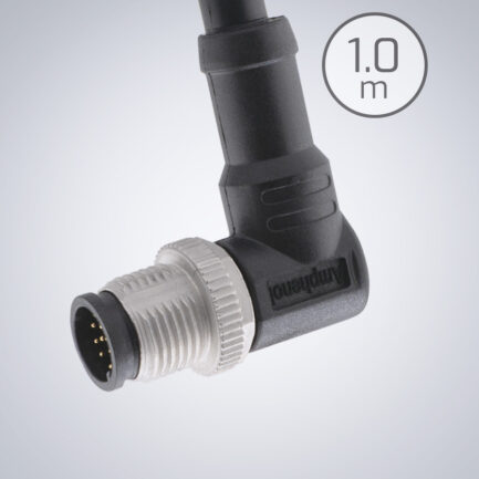 M12 GPIO 17针电缆【直角，上出线】– 1.0米（Amphenol）